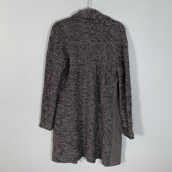 Eileen Fisher long sleeve open front tunic long duster trench cardigan sweater - Picture 5 of 8